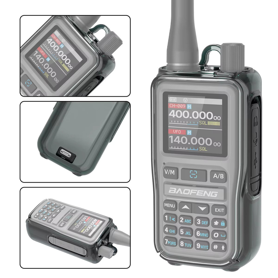 ABBREE Transparente TPU-Schutzhülle für BAOFENG UV-5R Mini Ham Radio - Bild 5