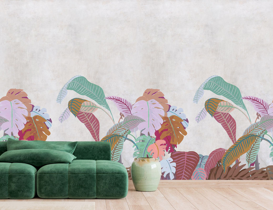 Tenue de Ville Mural Amazone Wandtapete in Terracotta mit floralem Naturdesign, B/H: 300 x 75 cm - Bild 2