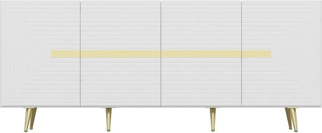 Sideboard Molya von Pascal Morabito in Weiß und Gold, Breite: 180 cm - Bild 1