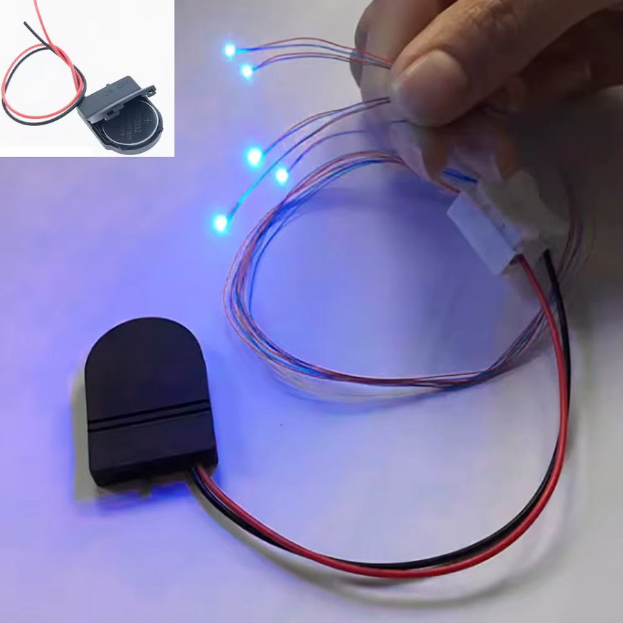 YuXi 5er Set CR2032 Batteriefach mit Ein/Aus-Schalter und Anschlusskabeln in Schwarz und Multicolor - Bild 3