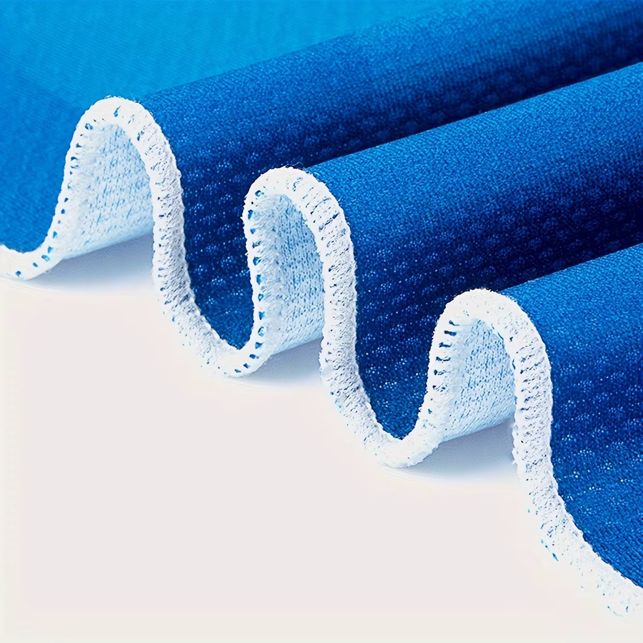 WRELS Eisseiden-Sporttuch aus Mikrofaser, schnelltrocknend und schweißabsorbierend mit Kühleffekt für Fitness, Yoga und Schwimmen, Schwarz/Rot - Bild 3