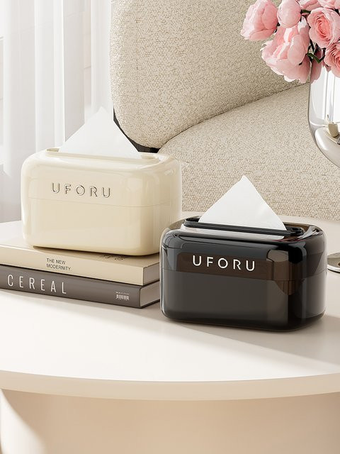 UFORU Acryl Taschentuchbox in Weiß für Wohnzimmer und Desktop - Bild 1