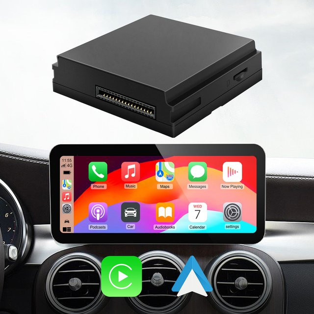 LEXXSON CarPlay und Android Auto Nachrüstkit für Mercedes Benz mit NTG 4.5 System, Schwarz - Bild 1
