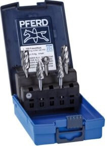 PFERD TOOLS Hartmetall Hochleistungsfrässtift Set 1612 für Aluminium und Nichteisenmetalle, 5-teilig, Farbe: Silber, Durchmesser: 12 mm, Schaft-Durchmesser: 6 mm - Bild 1