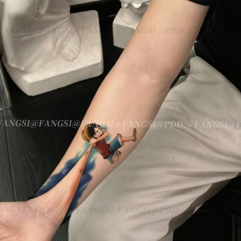 Bandai One Piece Luffy Tattoo-Aufkleber, wasserdicht, temporär - Bild 2