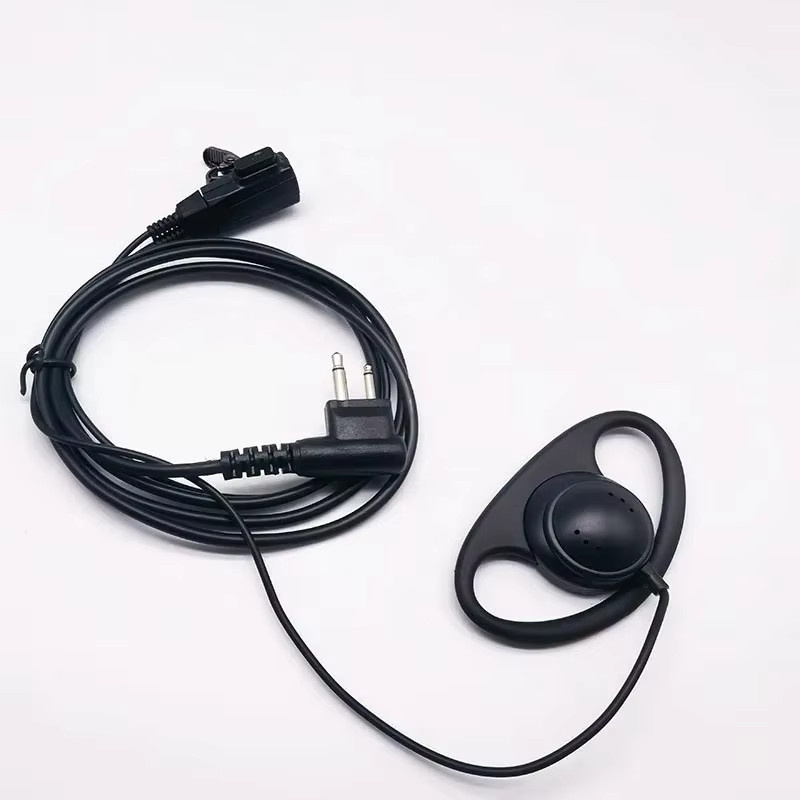 BAOFENG 2-Pin Advanced D-Form Ohrbügel-PTT-Headset mit Mikrofon in Schwarz für Motorola Funkgeräte - Bild 2