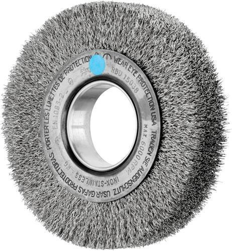 PFERD Rundbürste POS RBU ungezopft mit Edelstahl-Draht-Ø 0,30 mm, Durchmesser: 150 mm, Breite: 38 mm - Bild 1