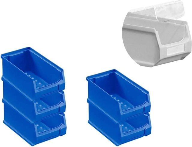 PROREGAL SparSet 5 x Blaue Sichtlagerbox 2.0 mit Abdeckung aus Kunststoff, H x B x T: 7,5 x 10 x 17,5 cm - Bild 1