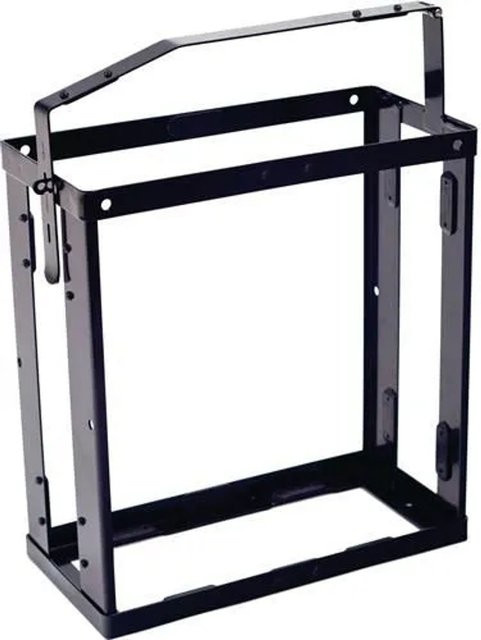 Valpro Kanisterhalterung aus Stahl in Schwarz B: 18,5 cm, H: 50,0 cm, T: 3,3 cm - Bild 1
