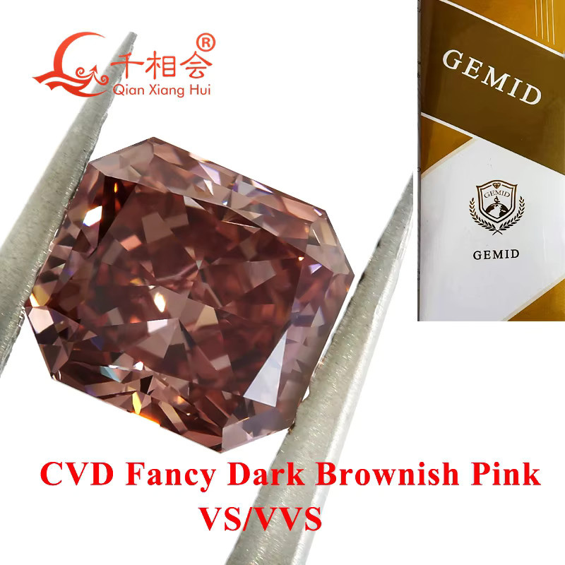 Qian Xiang Hui CVD-Diamant, braun, rosa, strahlender Schliff, Damen - Bild 2