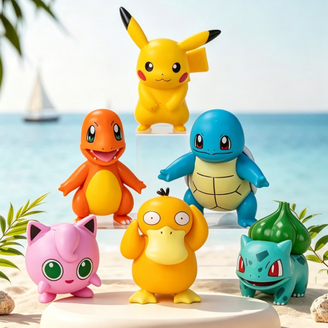 Bandai Pokémon, 6-teiliges Set, Figuren, Bunt / Mehrfarbig - Bild 1