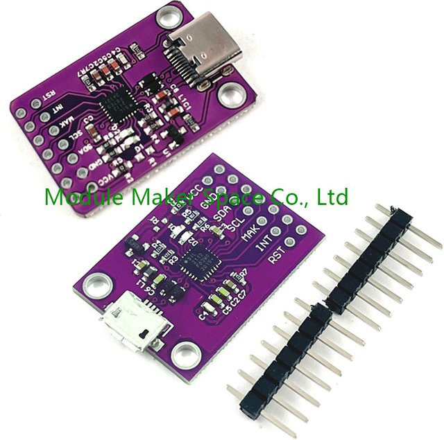 CP2112 TPYC-C Micro-USB Debug Board USB zu SMBus I2C Kommunikationsmodul 2.0 MroUSB 2112 Evaluation Kit für CCS811 Sensoren in Lila - Bild 1