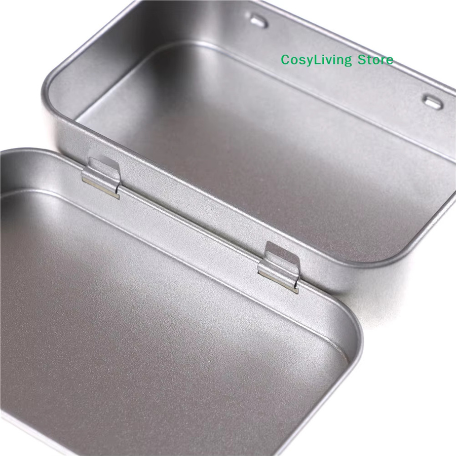 Metall Aufbewahrungsbox in Silber für Münzen, Süßigkeiten oder Schlüssel, B/T/H: 9,5 x 6,0 x 2,0 cm - Bild 2