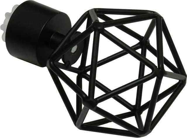 Gardinia Endknopf Cage Denver für Ø 25 mm Schwarz Matt - Bild 1