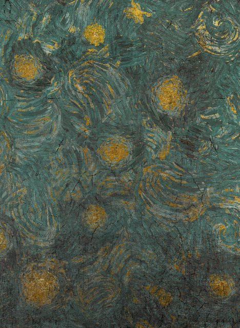 Coordonné Mural Vincent Wandtapete in Emerald Green mit abstraktem Design aus Vlies - Bild 1