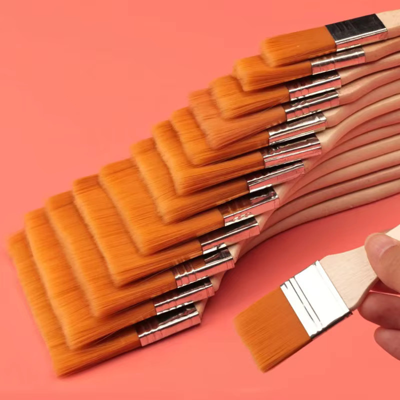 20er Set Nylon Pinsel für Malarbeiten und Reinigungsarbeiten mit Holzgriff - Bild 4