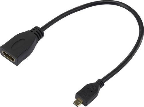 Raspberry Pi SC0726 HDMI-Adapter Weiß mit 1x HDMI-Stecker C Mini und 1x HDMI-Buchse, Länge: 10 cm - Bild 1