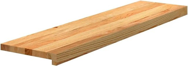 vidaXL Treppenstufen aus Eichenholz, 2 Stück, Braun, B/T/H: 100 x 30 x 2 cm - Bild 1