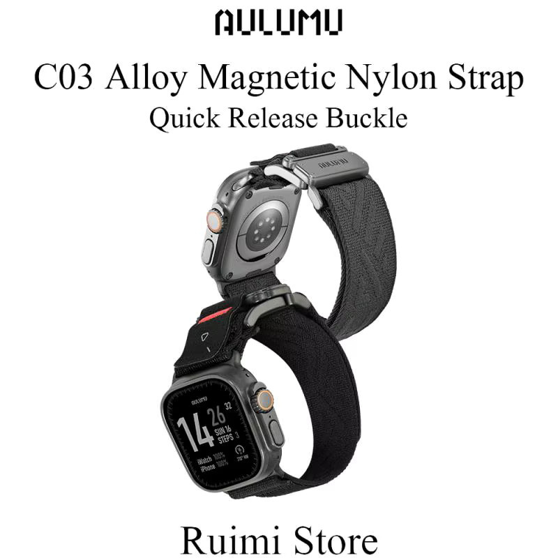 AULUMU Uhrenarmband, Nylon, Schwarz, Unisex - Bild 1