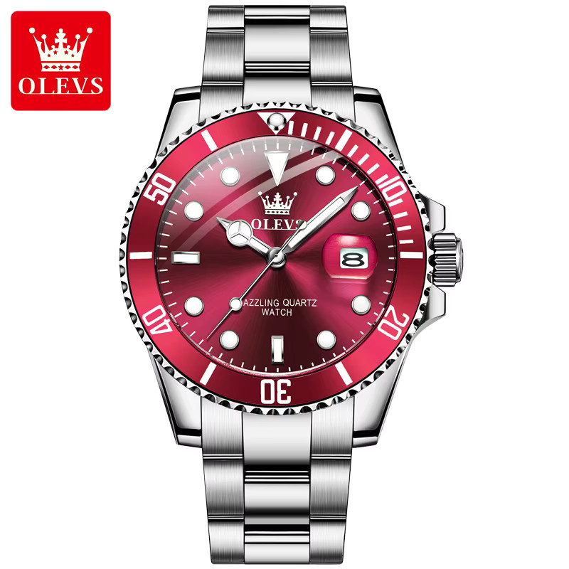OLEVS Armbanduhr, Quarz, Edelstahl, Schwarz, Herren - Bild 7