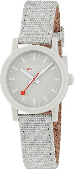 Mondaine Armbanduhr, Quarz, Edelstahl, Textil/NATO, Grau, Damen - Bild 1