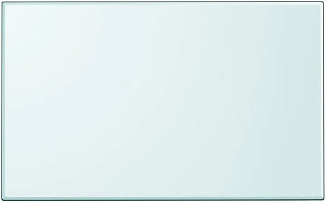 vidaXL Tischplatte aus gehärtetem Glas, rechteckig, transparent, B: 100 cm, T: 62 cm - Bild 1