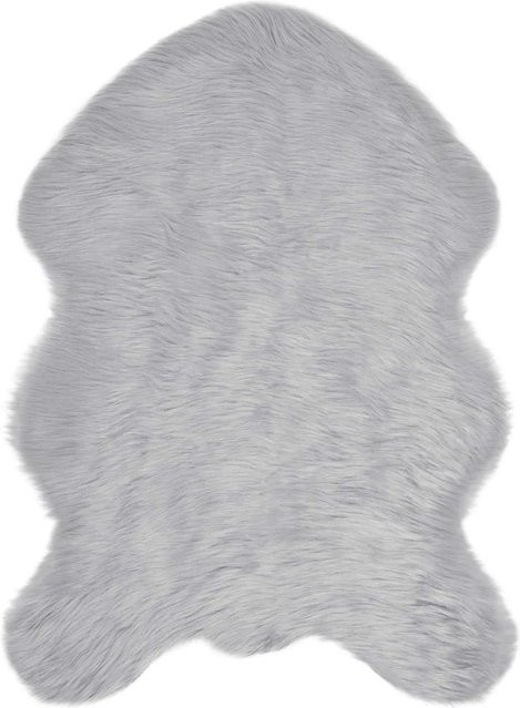 vidaXL Kunstschaffell Teppich Tafalla Grau, B/B: 60 x 90 cm, Polyester - Bild 1