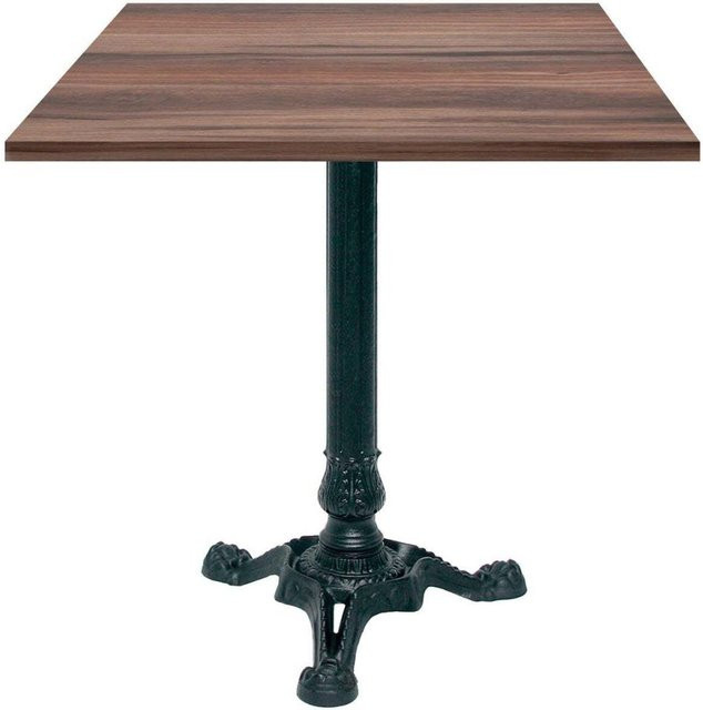 RestooTab Bistrotisch quadratisch in Eiche geräuchert mit schwarzem Gestell, B/T/H: 70 x 70 x 75 cm - Bild 1