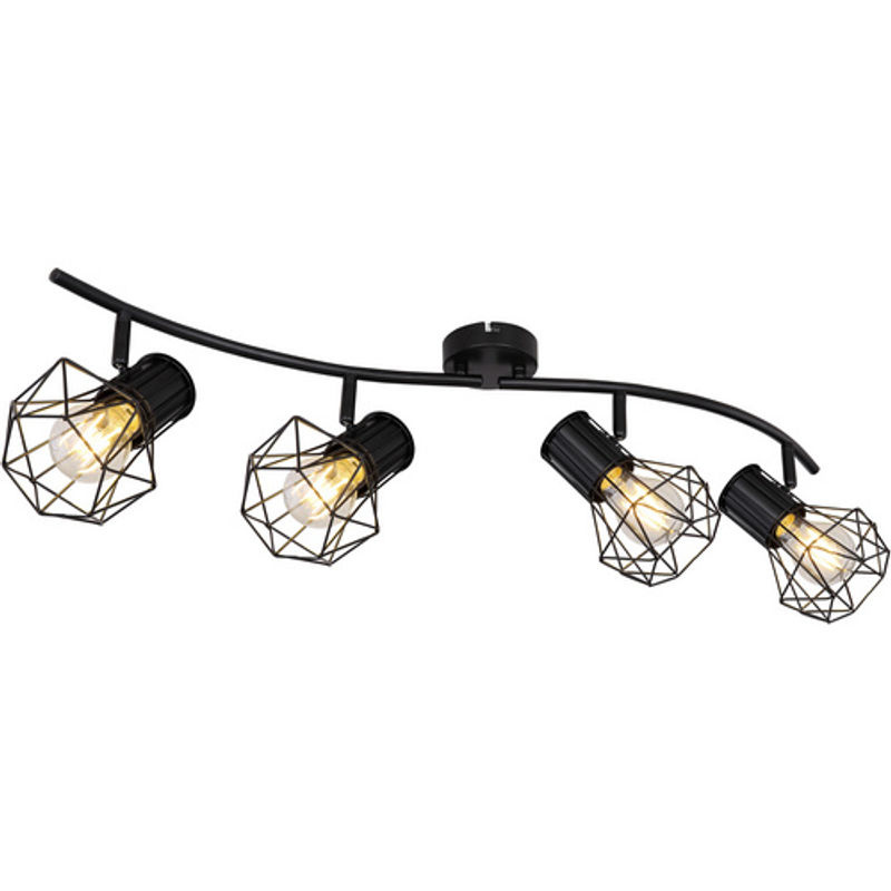 GLOBO LIGHTING Deckenstrahler Priska 4-flammig Schwarz Metall Höhe: 19 cm - Bild 2