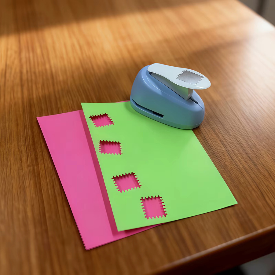 Manuelle DIY-Handpresse als Papierpräger mit verstellbarer Platte und Stanzwerkzeug in Blau - Bild 4