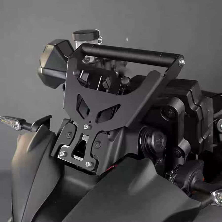 Lenker Verlängerung mit Navigationshalterung für Yamaha Tracer 900 und Tracer 9 GT (2021-2024) in Schwarz zur Telefon- und GPS-Unterstützung - Bild 2