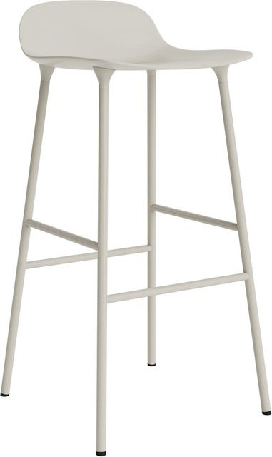 Normann Copenhagen Form Barstuhl mit Metallgestell in Weiß Matt im skandinavischen Design - Bild 1