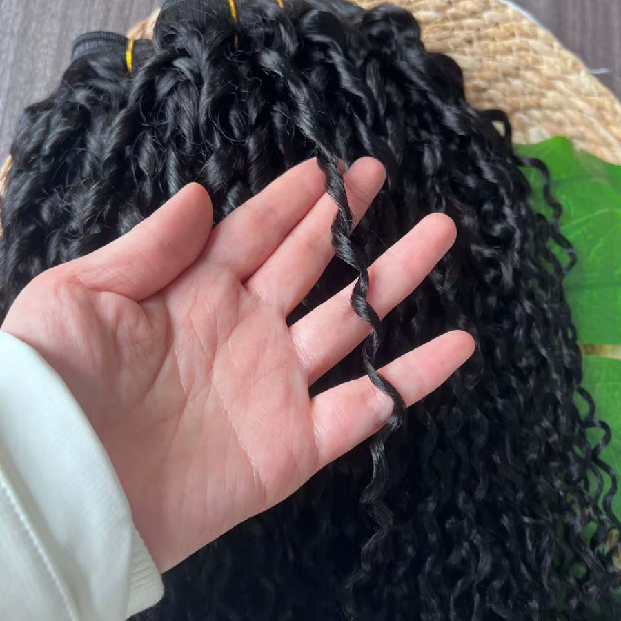 BINF Echthaar-Bündel, tiefgelocktes brasilianisches Rohhaar, 8-24 Zoll - Bild 3