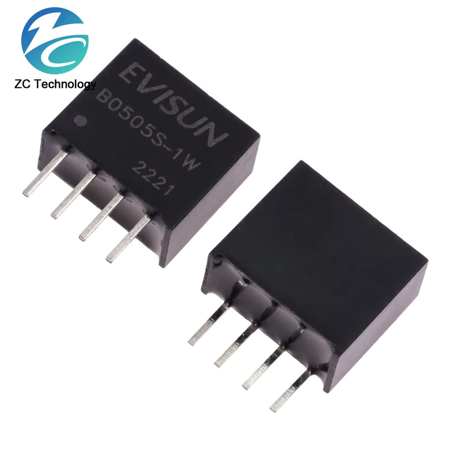 B0505S-1W DC-DC Wandler 5V zu 5V Leistungsmodul mit 1000VDC Isolation in Schwarz - Bild 3