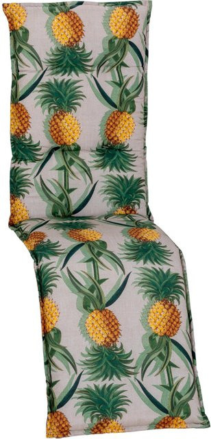 Beo Relaxauflage Treffelstein mit Ananas-Motiv in Hellgrau, atmungsaktiv mit Schaum- und Vliesfüllung - Bild 1