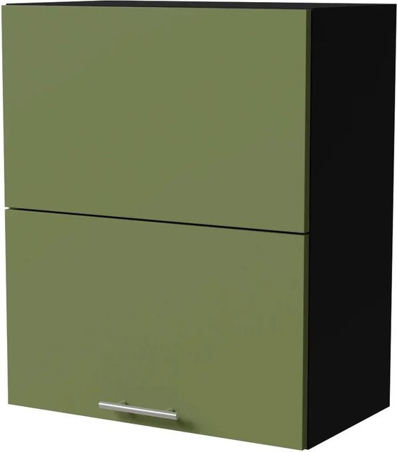 Feldmann-Wohnen Klapphängeschrank Brerra W8B/60-AV in Schwarz und RAL 6025 Farngrün Matt, B/T/H: 60 x 32,5 x 72 cm - Bild 1