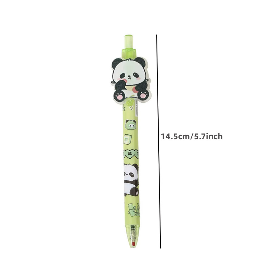 6er Set Panda Gelstifte mit Bambus-Design für Schule und Büro, Mehrfarbig - Bild 2