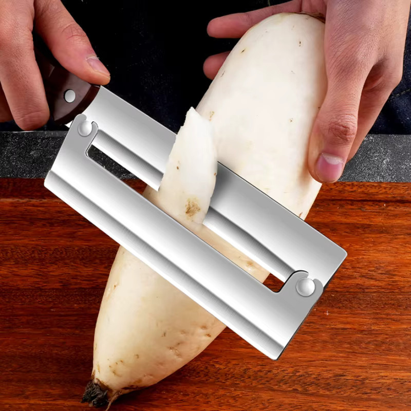 PLYS Küchenmesser aus Edelstahl zum Schälen von Zuckerrohr und Ananas in Silber - Bild 2