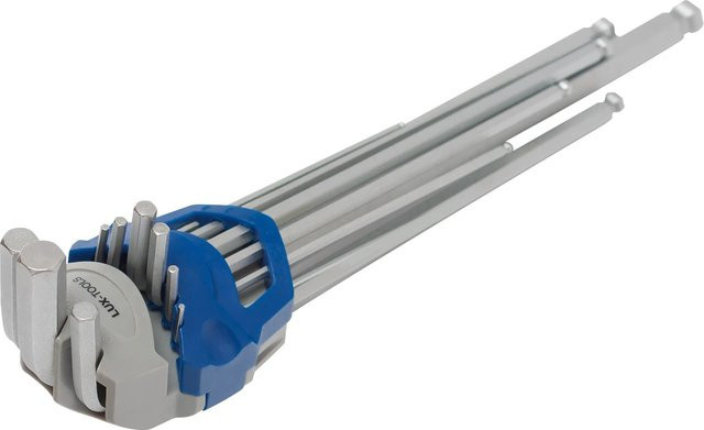 LUX-TOOLS Kugelkopf-Stiftschlüssel-Satz Comfort 9-teilig aus Chrom-Vanadium in Silber, 1,5 mm - 10 mm - Bild 1