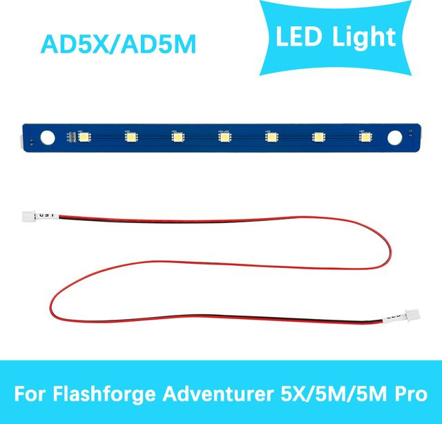 Flashforge AD5X LED-Lichtleiste für Adventurer 5X, 5M und 5M Pro, blauer LED-Lichtstreifen für 3D-Drucker, 24V - Bild 1