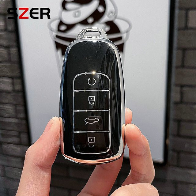 Schutzhülle für Chery Tiggo 8 Pro, Tiggo 7 Pro, Omoda 5 und C5 Schlüssel aus TPU in Schwarz von SZER - Bild 1