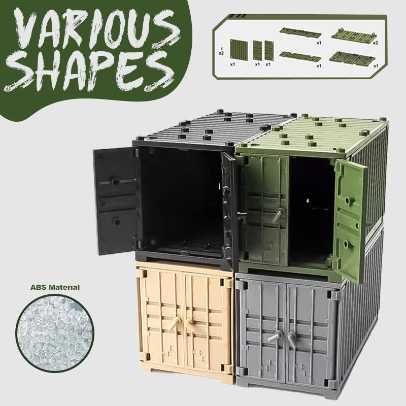 XDR Militärcontainer Waffenboxen Bausteine Zweiter Weltkrieg WW2 Armee Gebäude 12+J - Bild 3