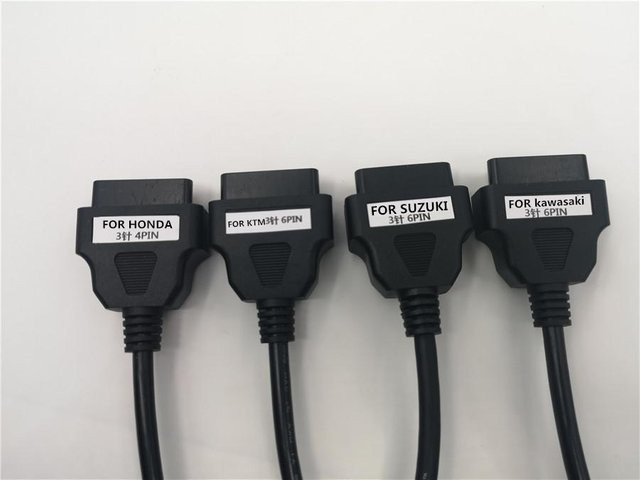 OBD2 6 Pin Diagnosestecker Adapter für SUZUKI Motorrad Roller ATV in Schwarz - Bild 1