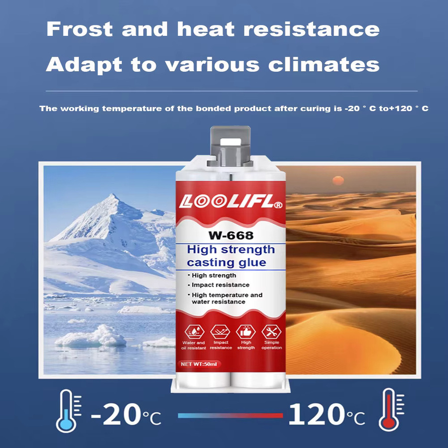 LOOLIFL Epoxid-Gusskleber transparent, 50 ml wasserdichter Allzweck-Verbindungsfüller für Metall, Kunststoff und Zement - Bild 2