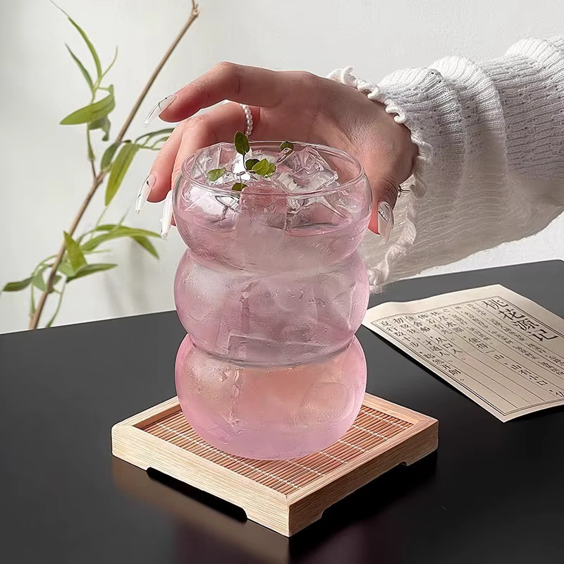 YWDL Transparenter Glasbecher mit Strohhalm für Kaltgetränke, Saft oder Milch, 550 ml - Bild 5
