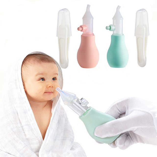 Baby Nasensauger aus Silikon in Pink zur sanften Nasenreinigung für Kinder - Bild 1