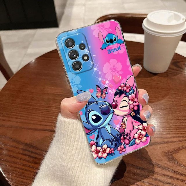 Disney Stitch und Engel Freunde transparente weiche Schutzhülle für Samsung Galaxy A57 A37 A56 A36 A55 A54 A35 A26 A07 A17 A16 A06 A34 A15 - Bild 1