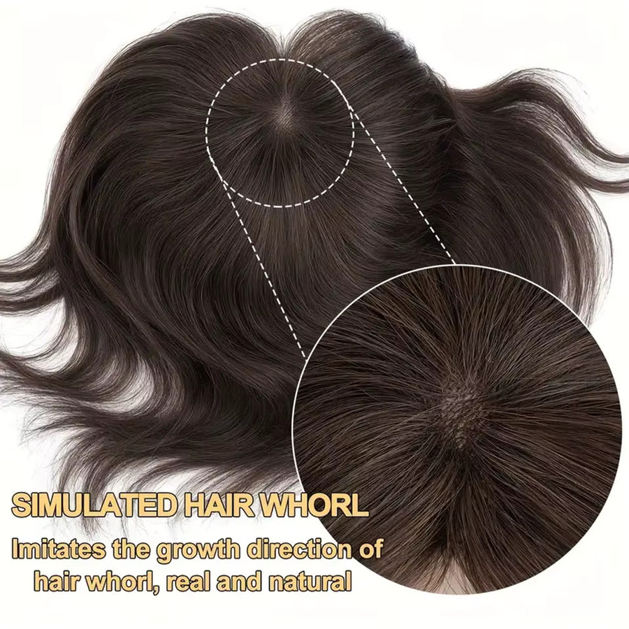 s-noilite Haar Patch Toupet für Männer, 100 % Remy Echthaar, PU - Bild 3