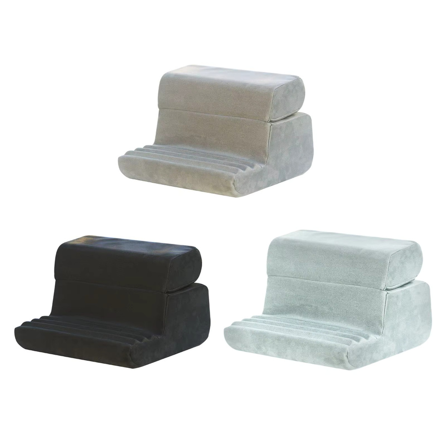 MagiDeal Tablet-Kissenständer in Grau mit verstellbaren Betrachtungswinkeln als leichter Leseständer für Bett und Tisch, B/T/H: 29,5 x 18,5 cm - Bild 2