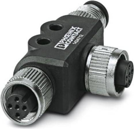 Phoenix Contact T-Verteiler Stecker 1424712, gerade Buchse, 5 Polzahl, Schwarz - Bild 1